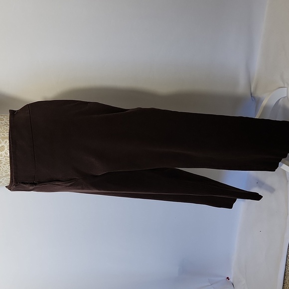 Chico's Brown Cropped Stretch Front Zip Button Pocket Pants Size 3/XL-16 Short - Picture 5 of 13